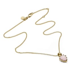 Love Claw Rose Quartz Necklace JWL19184R-18YGP