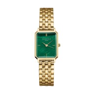 OEGSG-O79 Rosefield Octagon XS Emerald Dial Watch in Gold