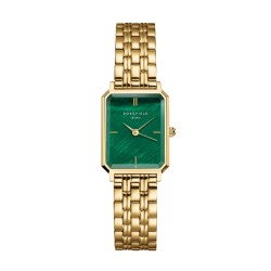 OEGSG-O79 Rosefield Octagon XS Emerald Dial Watch in Gold