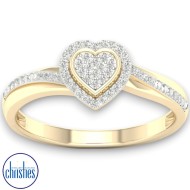 9ct Gold Diamond Friendship Ring RB18208EG 9ct Gold Diamond Friendship Ring RB18208EG