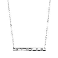 Stolen Engraved Plank Necklace - JWL2059 Stolen Engraved Plank Necklace - JWL2059