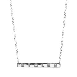 Stolen Engraved Plank Necklace - JWL2059