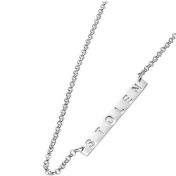 Stolen Engraved Plank Necklace - JWL2059