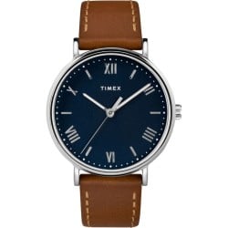 Timex Southview Blue Dial, Brown Leather Watch TW2R63900