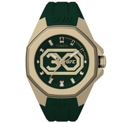 TW2V90100 Timex UFC Pro 45mm Gold and Green Watch