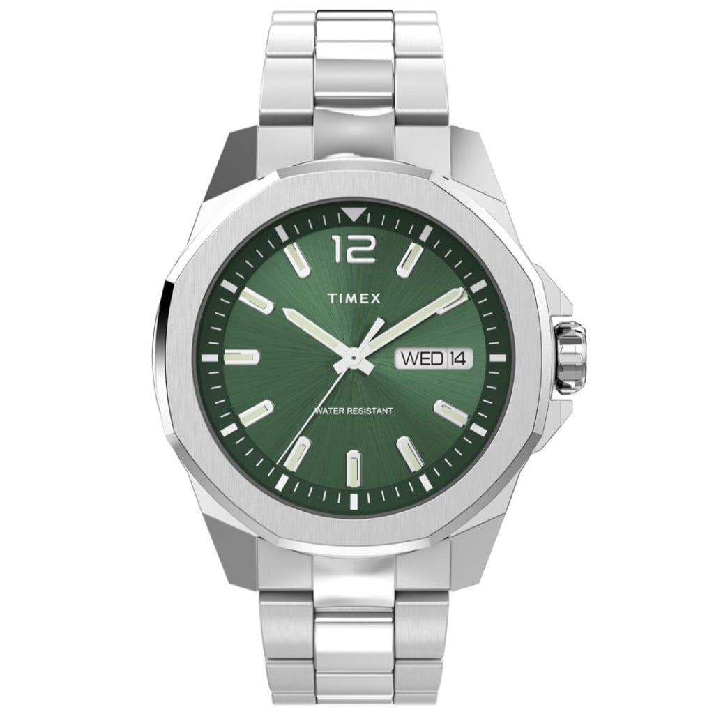 Roman Numbers Timex Green Dial Watch Timex Watches TW2W13900