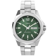 Timex Essex Silver and Green Dial Watch TW2W13900