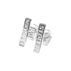 Tiny Stolen Bar Earrings - JWL17017