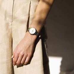 WFGG-W85 Rosefield The West Village Fresh Olive Gold Watch