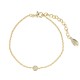 Christies Jewellery - Georgini Dotti Gold Bracelet IB202G Auckland NZ Georgini Dotti Gold Bracelet with Cubic Zirconia Disc Design