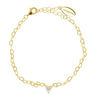 Georgini Sweetheart Heart Chain Bracelet Gold