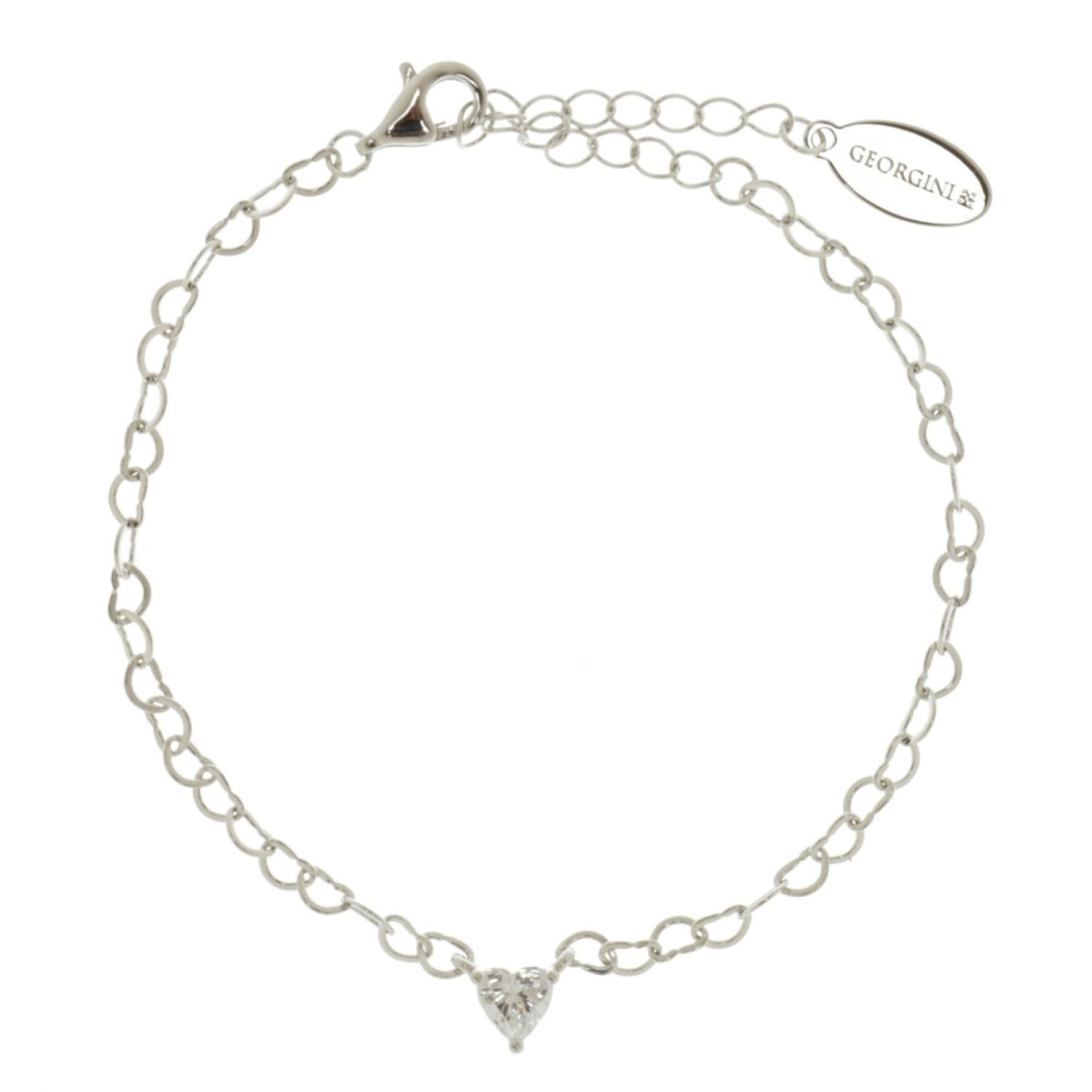 Christies Jewellery - IB215W Georgini Sweetheart Heart Chain Bracelet Silver Auckland NZ Georgini Sweetheart Heart Chain Bracelet Silver IB215W