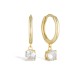 Georgini Bria Hoop Gold Earrings IE934G Georgini Bria Hoop Gold Earrings - High Shine Finish with Dangling CZ