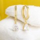 Georgini Pia Hoop Gold Earrings IE935G - Christies Jewellery Auckland NZ Georgini Pia Hoop Gold Earrings IE935G - Dangling pear shaped CZ