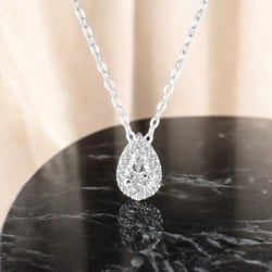 Georgini Monaco Teardrop Silver Necklace