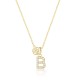 Christies Jewellery - Georgini Letters B Initial Pendant Gold IP894BG Auckland NZ Georgini Letters B Initial Pendant Gold IP894BG with CZ