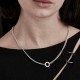 Stolen Halo Neckalace JWL20262 –Polished Silver Stolen Girlfriends Club Halo Necklace with Adjustable Chain Stolen Halo Neckalace JWL20262 by Stolen Girlfriends Club