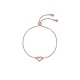 AMORITA: Crystal Halo Heart Adjustable Bracelet TBJ3833-24-02 | Ted Baker Jewellery NZ AMORITA: Crystal Halo Heart Adjustable Bracelet TBJ3833-24-02 by Ted Baker in rose gold-tone with clear crystal heart charm