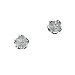 Botanical Plain Studs Silver