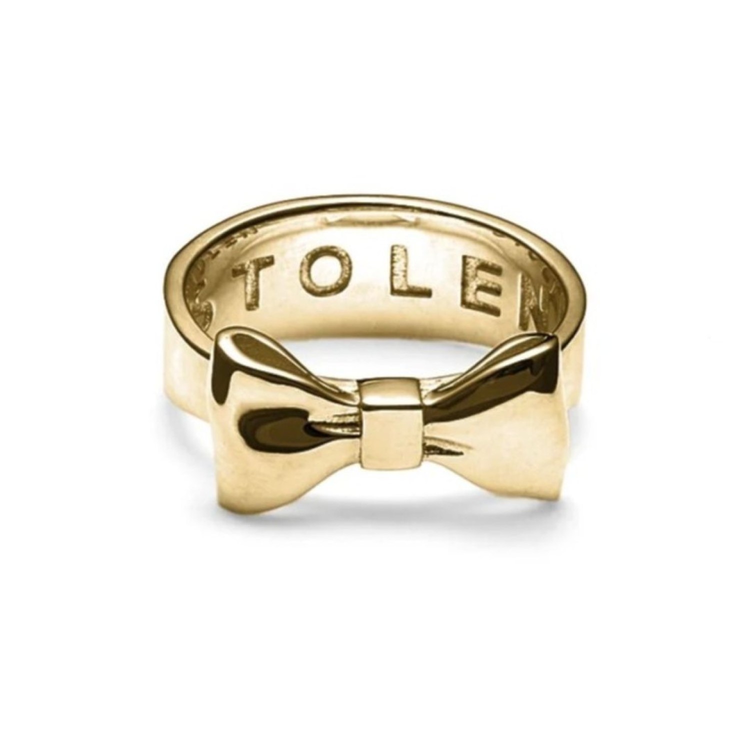Bow Ring - Gold Plated JWL1013-18YGP Bow Ring - Gold Plated JWL1013-18YGP | Ring with Bow Yellow Gold colour with stolen engraved inside
