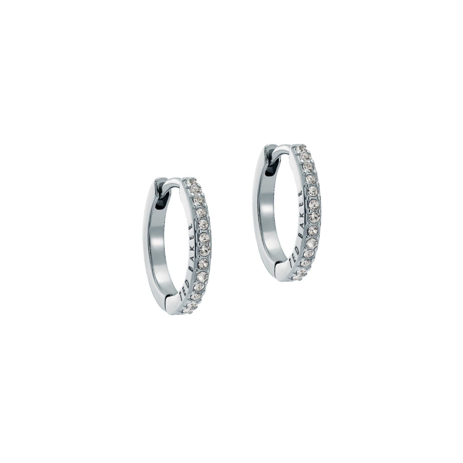 HEPLIE: Crystal Hoop Earrings (14mm) TBJ3749-01-02 by Ted Baker