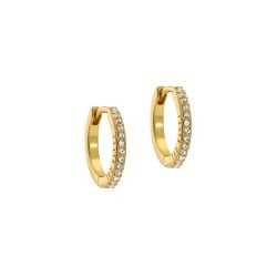 HEPLIE: Crystal Hoop Earrings (14mm) TBJ3749-02-02