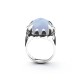 Claw Ring Blue Lace Agate - JWL1064BL – Stolen Girlfriends Club Jewellery | Christies Jewellery & Watches Claw Ring Blue Lace Agate - JWL1064BL by Stolen Girlfriends Club Jewellery | Sterling Silver Ring with Blue Lace Agate Gemstone with muli claw