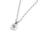 Stolen S Logo Tag Necklace JWL1-25-5 – Stolen Girlfriends Club Jewellery Stolen S Logo Tag Necklace JWL1-25-5 – Stolen Girlfriends Club Jewellery | silver box chain necklace featuring a square pendant engraved with the iconic Stolen 'S' logo.