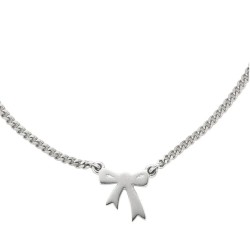 Mini Bow Necklace Silver KW145PN