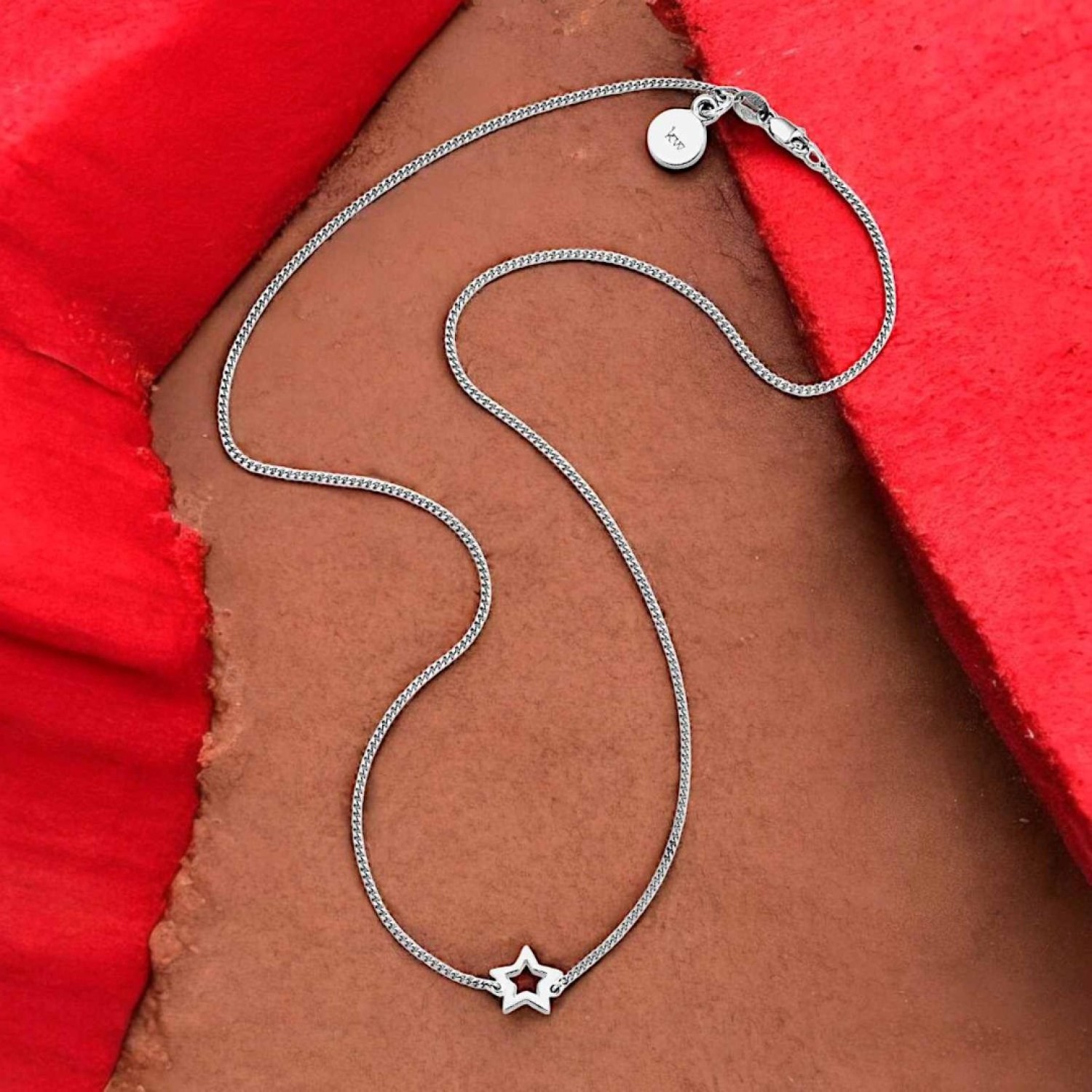 Karen Walker Mini Star Necklace in Sterling Silver