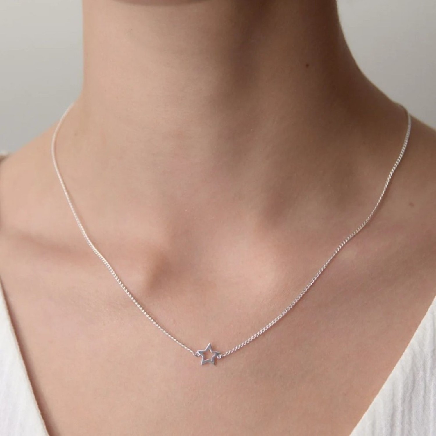 Karen Walker Mini Star Necklace Silver Karen Walker Mini Star Necklace in Sterling Silver