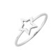 Mini Star Ring Silver by Karen Walker | Featuring hollow star at the center