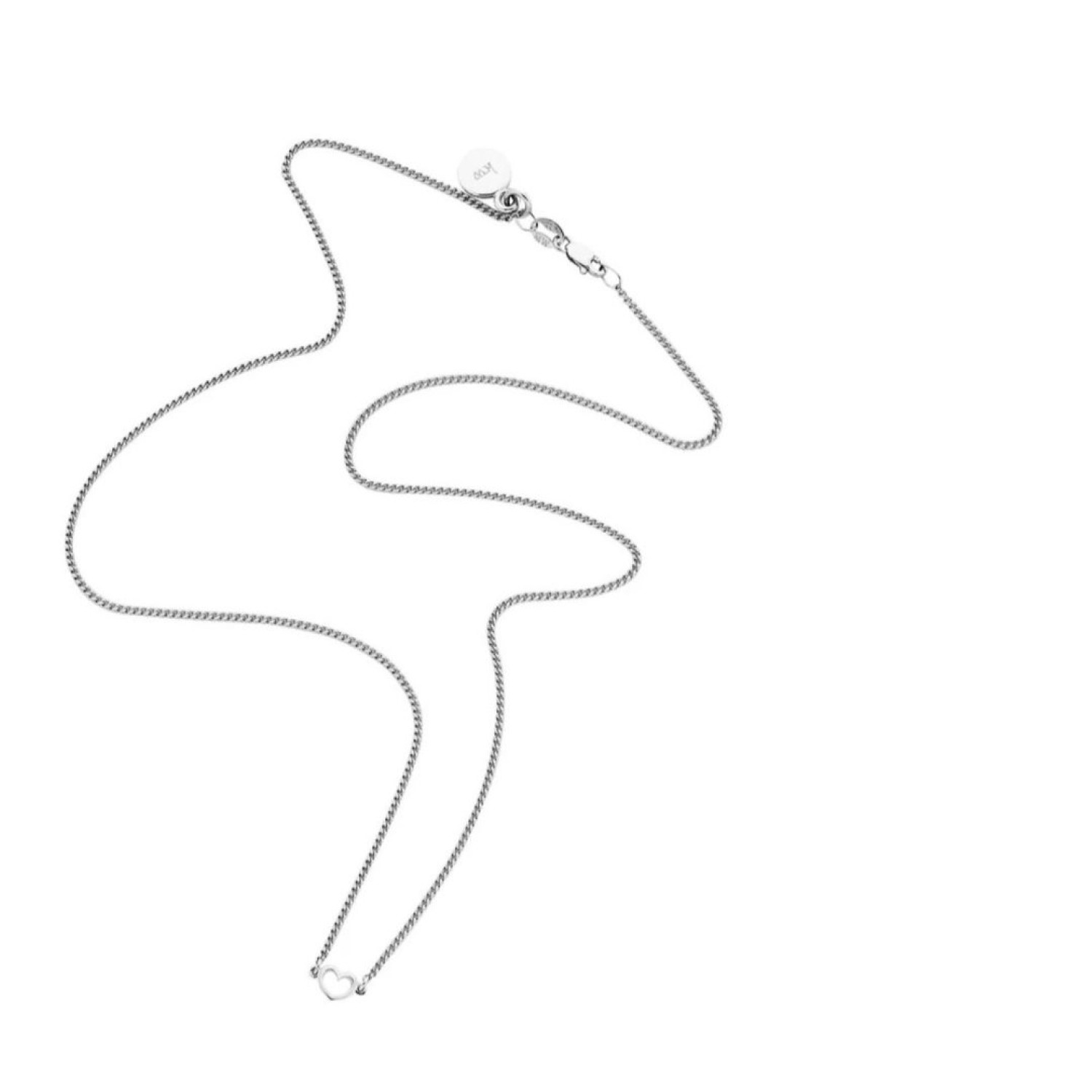 Karen Walker Mini Heart Necklace Silver Karen Walker Mini Heart Necklace in Sterling Silver