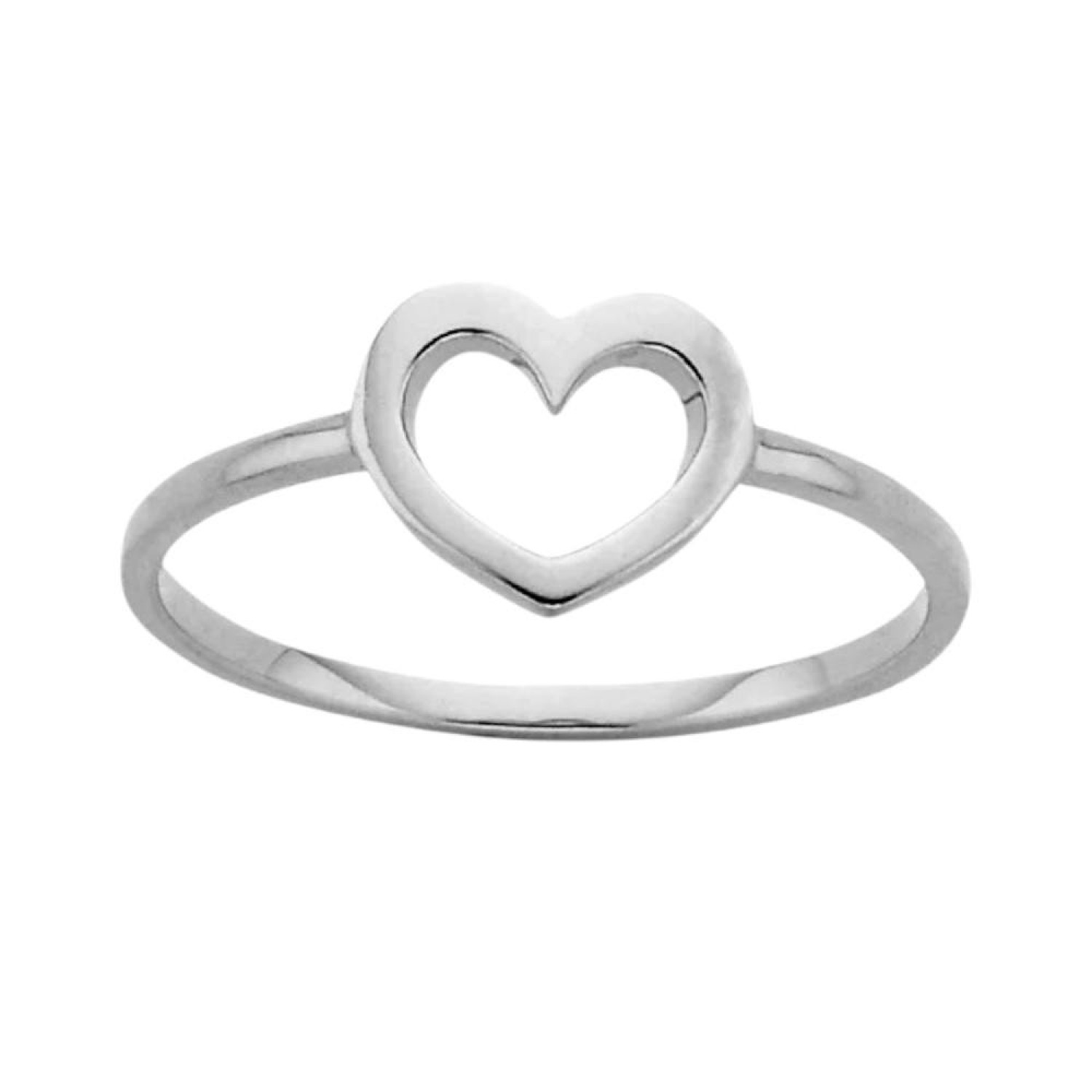 Karen Walker Mini Heart Ring Silver Karen Walker Mini Heart Ring in Sterling Silver