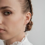 Karen Walker Gold-Plated Moon Earrings (KW20ER GP)