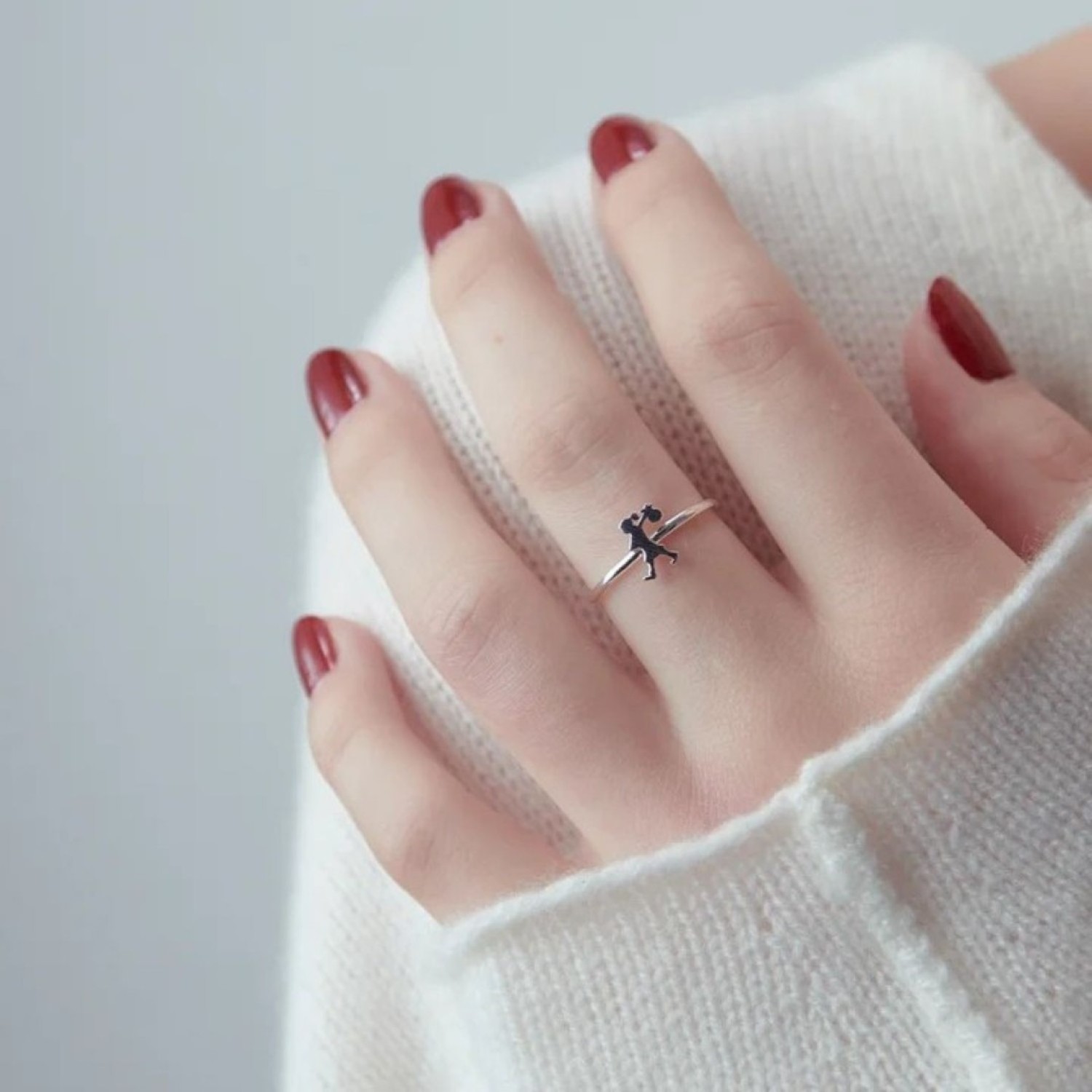 Karen Walker Mini Runaway Girl Ring Silver Karen Walker Mini Runaway Girl Ring in Sterling Silver