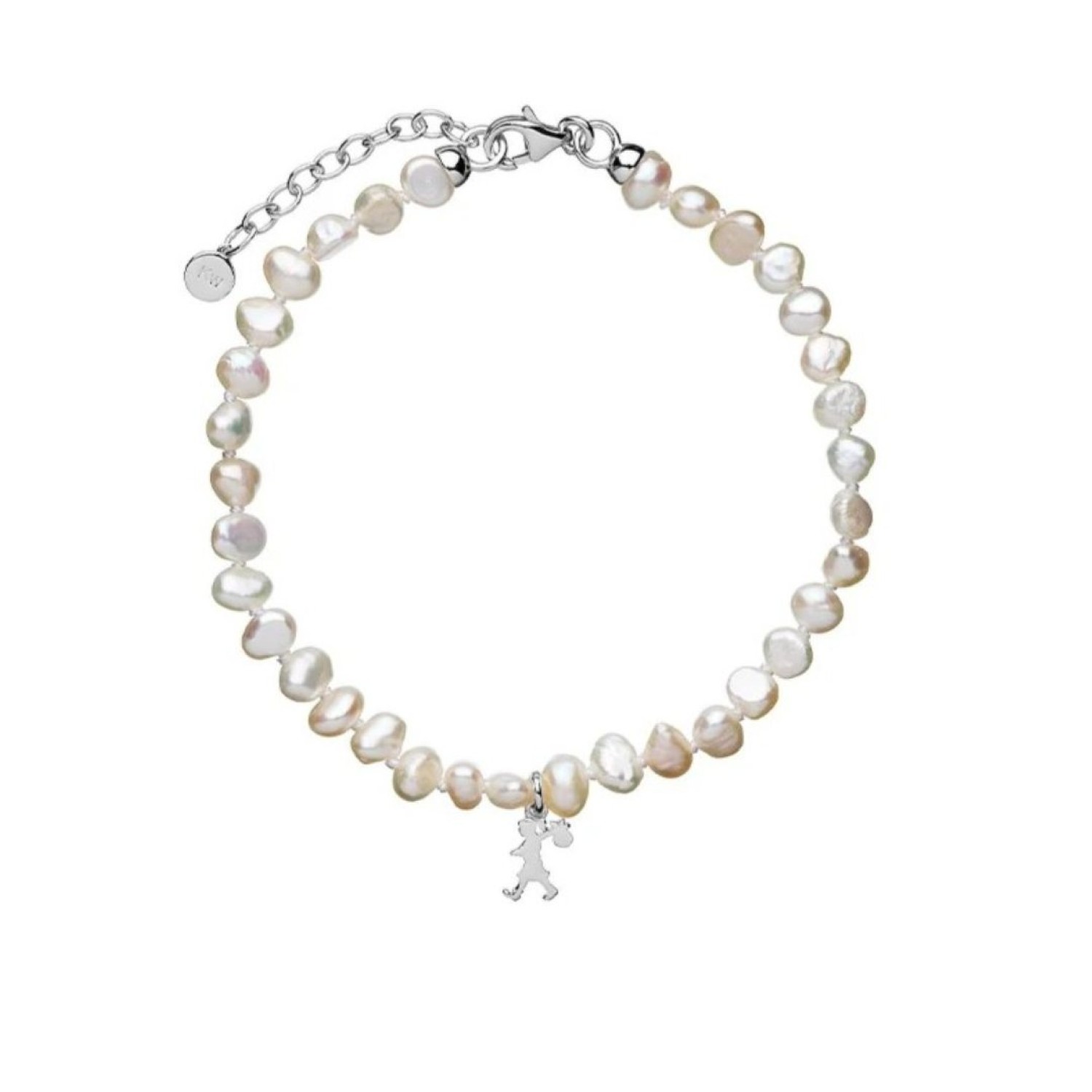 Karen Walker Mini Girl with Pearls Bracelet Silver Karen Walker Mini Girl with Pearls Bracelet in Sterling Silver with Freshwater Pearls