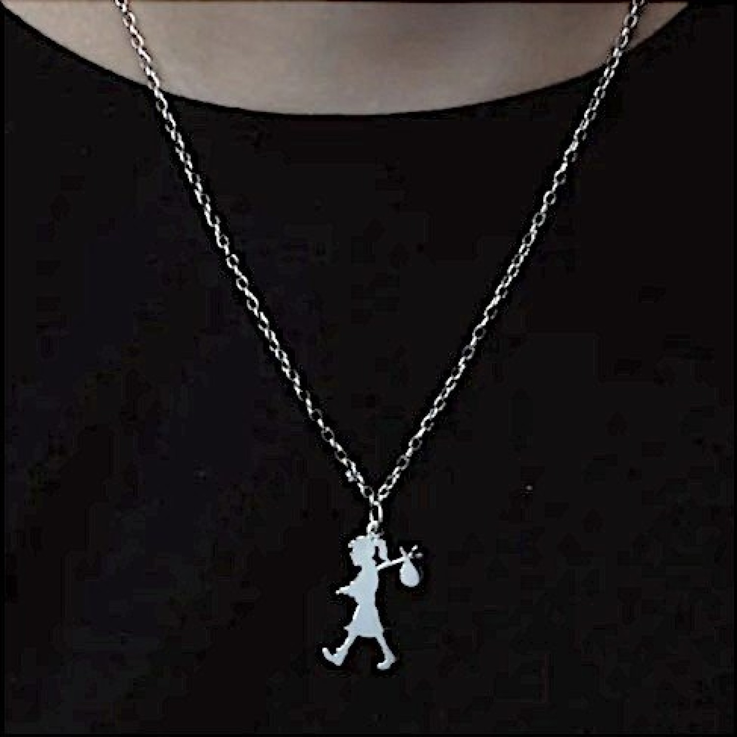 Karen Walker Runaway Girl Necklace Large Pendant Silver Karen Walker Runaway Girl Large Pendant in Sterling Silver