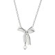 Karen Walker Bow Necklace – Sterling Silver & Pearl | KW490PN-STG-FWP Karen Walker Bow Necklace in Sterling Silver with Pearl – KW490PN-STG-FWP