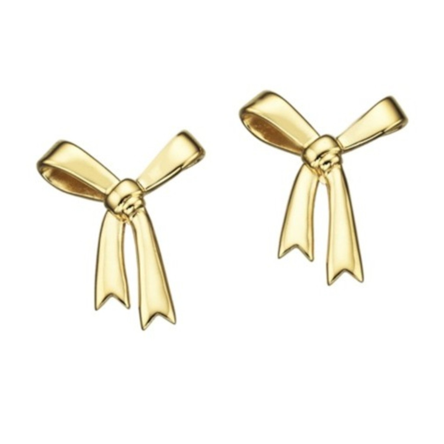 Karen Walker Gold-Plated Bow Stud Earrings – Sterling Silver Base