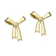 Karen Walker Gold-Plated Bow Stud Earrings – Sterling Silver Base
