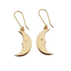 Karen Walker Gold-Plated Moon Earrings (KW20ER GP)