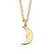 Karen Walker Gold-Plated Moon Necklace KW20PN GP – Celestial Pendant on Belcher Chain