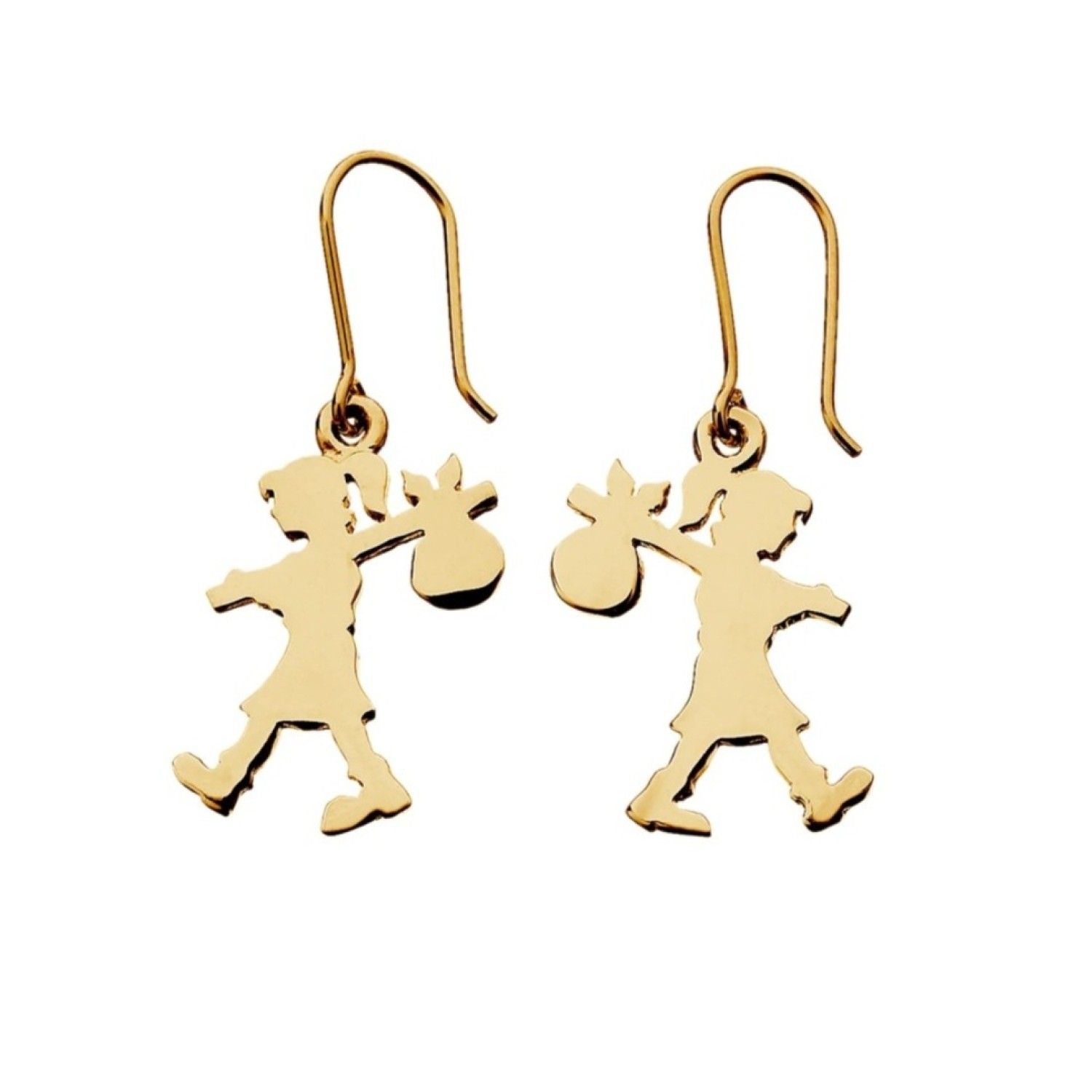 Karen Walker Gold-Plated Runaway Girl Earrings – A Symbol of Adventure & Luxury