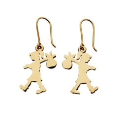 Karen Walker Gold-Plated Runaway Girl Earrings (KW22ER GP)