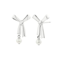 Karen Walker Pearl Bow Studs silver | KW492ER-STG-FWP