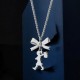 Karen Walker Mini Girl with a Bow Necklace Silver Karen Walker Mini Girl with a Bow Necklace in Sterling Silver