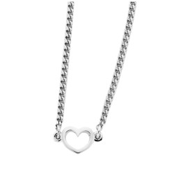 Mini Heart Necklace Silver