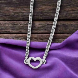 Mini Heart Necklace Silver