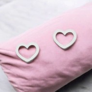 Mini Heart Studs Silver